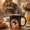 Personalized Magic Mug – Custom Photo or Text | Heat Sensitive Color Changing Mug | Unique Gift for Birthday, Anniversary, Valentine’s Day | 325ML Black Ceramic Magic Cup