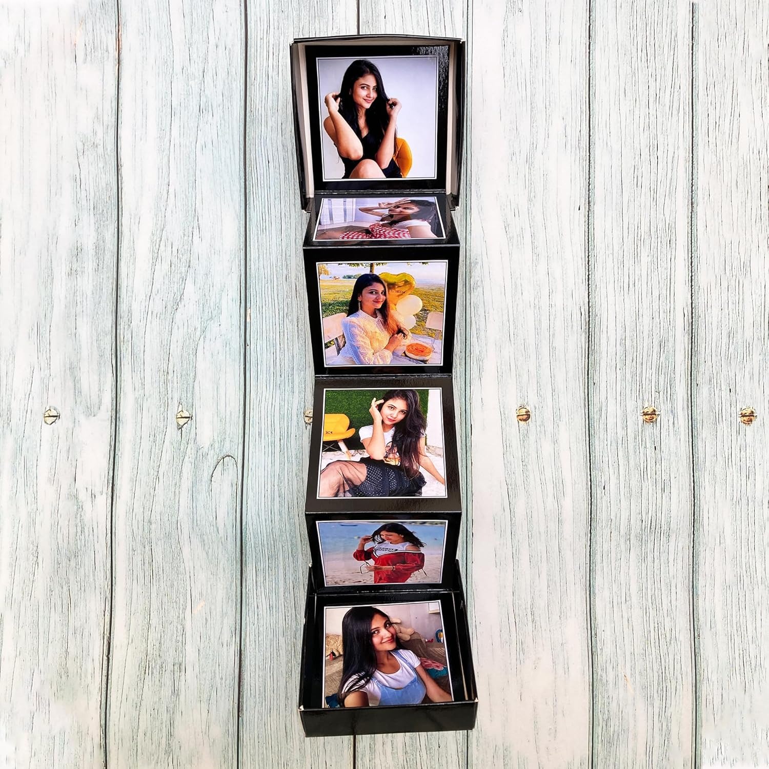Personalised Photo Gift box For Birthday/Anniversary/Valentine's Day || Ladder box with Photo, black - Image 4