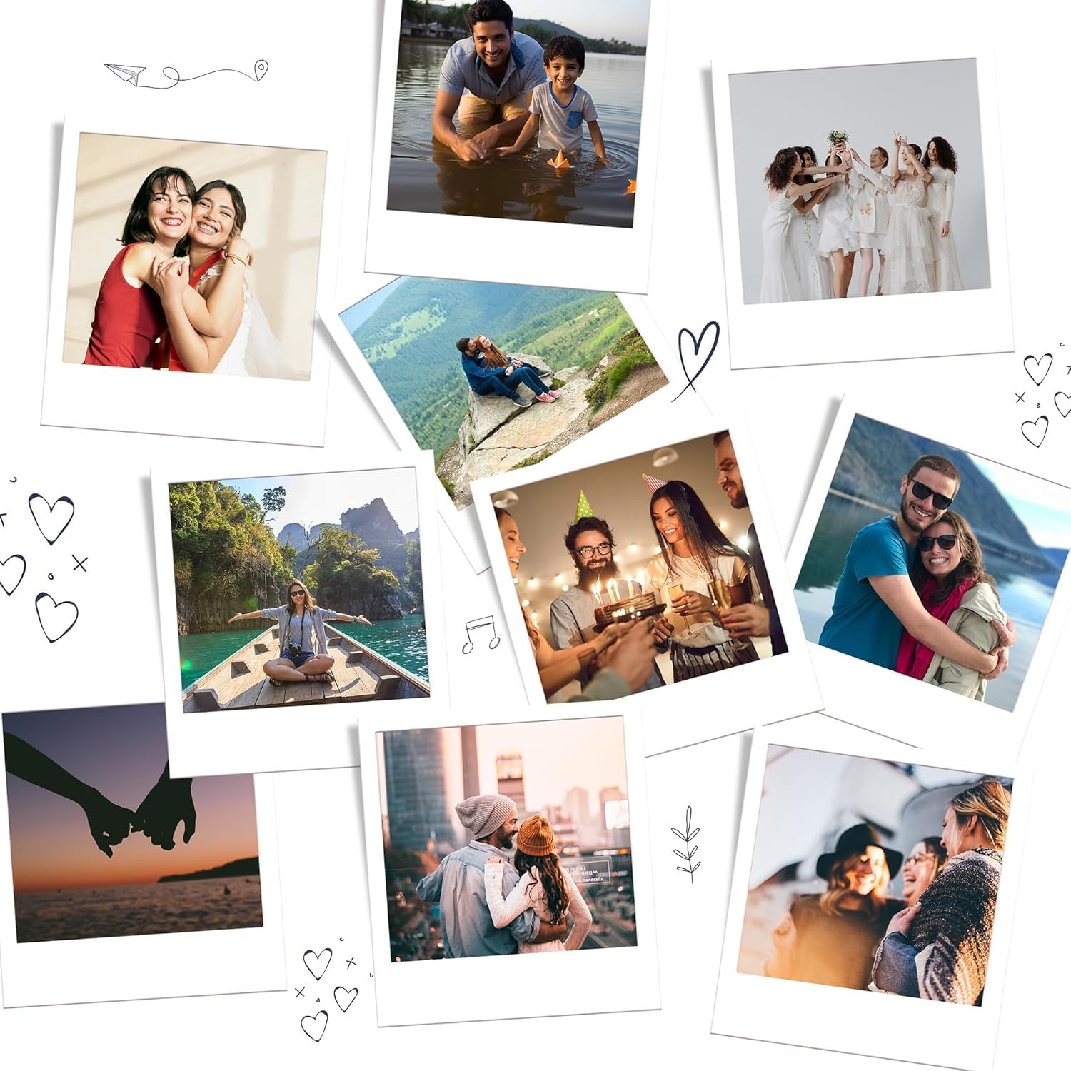 12 Plastic Photo Clip Led String Lights Warm White With 12 Photos | Photo Hanging Lighting for Birthday, Festival, Wedding, Party for Home, Patio, Lawn, Restaurants Home Decoration - Image 3