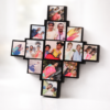Personalized Multi Photo Collage Cutout – Diamond Shape Memory Wall Frame