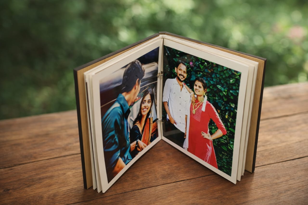 Wooden Photo Album Scrapbook for Gifting | Scrapbook Photo Album for Photo Collection | Scrap Book (HappyEveryDay)