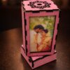 Anniversary Gift for Wife-Nostalgia Flora-Rotating LED Photo Lamp with 4 Photos|Customized Gift for Couple Special|Personalized Gift for Husband,Custom Photo Gifts Base Material	Wood