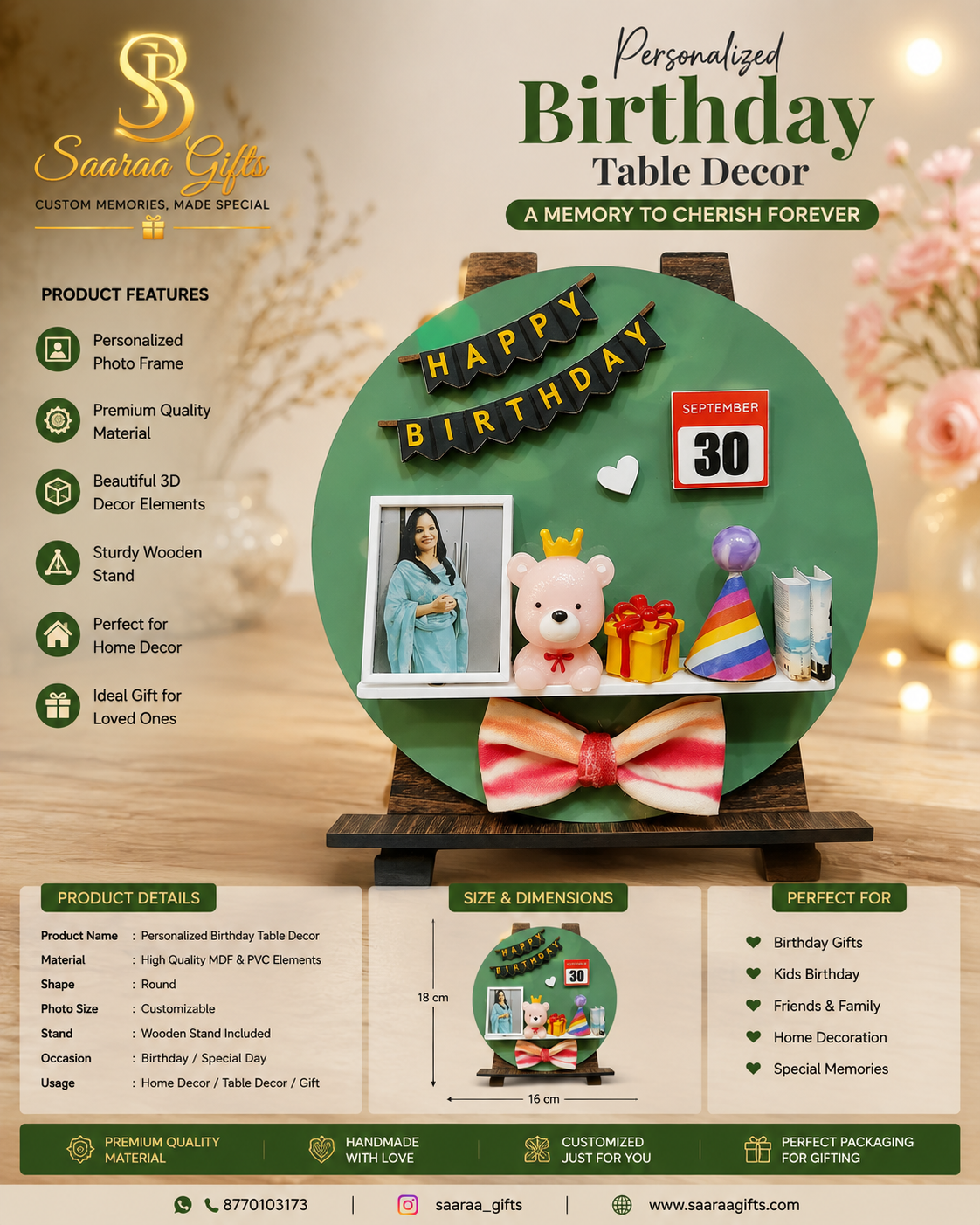 Personalized Birthday Table Décor - Image 2